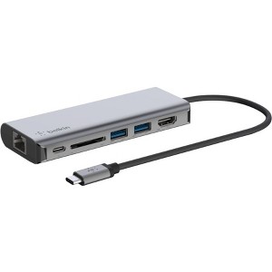 Belkin USB-C 6-in-1 MultiPort Adapter Dock (AVC008btSGY) - 1 of 4