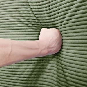 Racxily Ottoman Corduroy Sofa - Flexible Modular Config , Soft High-Density Fabric for Reading/Resting - 1 of 4