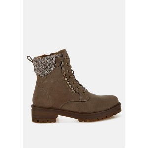 Mahisha Knitted Collar Zip-Up Hiker Women Boots - 1 of 4