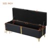 CAVINAS Elegant Upholstered Storage Ottoman Bench for Bedroom,47.2" Storage Bench with Metal Legs,Ottoman for Living Room,Entryway - 3 of 4