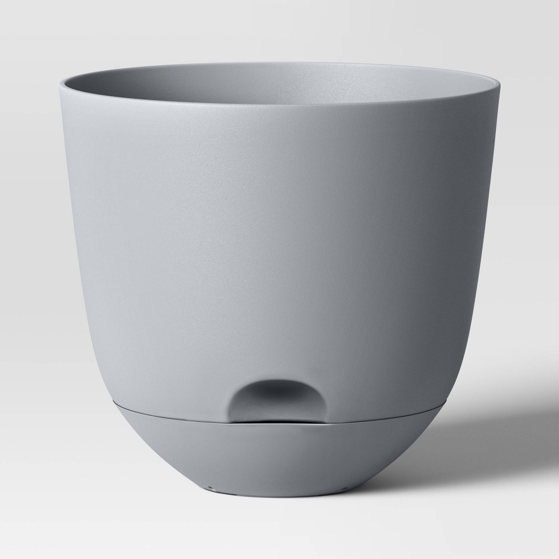 Self-Watering Plastic Indoor Outdoor Planter Pot Gray 12"x12" - Room Essentials™