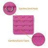 Allegra K Women's 3 Hook 3 Row Stretchy Bra Strap Extenders Hooks Bra Band - 4 of 4
