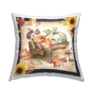 Stupell Industries Autumn Leaves Squirrel Perched - 1 of 3