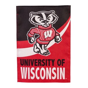 NCAA University of Wisconsin-Madison Garden Flag 12x18 Double Sided Officially Licensed Outside Indoor and Outdoor Students & Alumni - 1 of 1