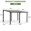 Pamapic Hardtop Outdoor Gazebo Pergola Aluminum Framed with Sloping Pitched Roof for Garden, Patio - 3 of 4