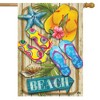 Flip Flops Beach Summer House Flag Nautical 28" x 40" Briarwood Lane - 2 of 4