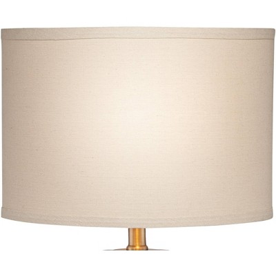 Margaret 23" Mother of Pearl Tile Table Lamp with Cream Linen Shade