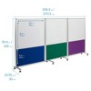 ECR4Kids Mobile Dry-Erase and Flannel Split Room Divider, 3-Panel - 2 of 4