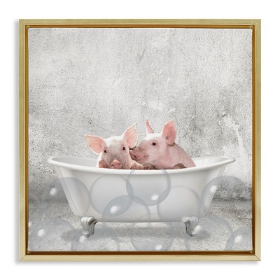 Stupell Industries Baby Piglets Bath Time, 18" x 18"