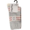 Memoi 2 Pair Women's Ribbed Stripe Buttersoft Crew Socks Alloy 9-11 - 4 of 4
