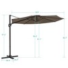Sonkuki 10 FT Patio Cantilever Umbrella, Outdoor Round Offset Sturdy Umbrellas 360° Rotation - 3 of 4