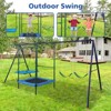 Okak 4-IN-1 Swing Set With Belt Swing and Hammock Swing, Kids Swing with Trampolone and Basket Rim, Patio Swing for Outdoor Use, Multicolor - 3 of 4