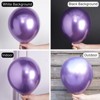 PartyWoo Balloons Metallic Purple Chrome 18 12 10 5 Inch 140 pcs - 3 of 4