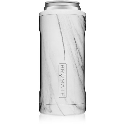 BRUMATE Hopsulator Slim Stainless Steel Beverage Cooler Carrara White