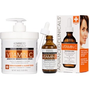 Advanced Clinicals Vitamin C Body Lotion + Vitamin C Face Serum for Brightening and Dull Skin. Two Piece Set - 1 of 4