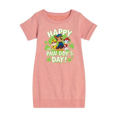 - Paw Patrol - St Pawddys Day Graphic Short Sleeve Fleece Dress