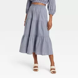 Women's Tiered Midi A-Line Skirt - Universal Thread™