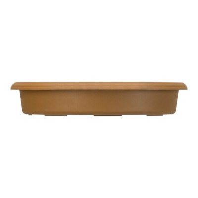 The HC Companies Panterra Plastic Saucer for 12" Pot, Clay Color, 11in
