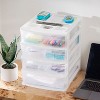 Gracious Living Desktop and Countertop Clear Smooth Gliding Drawers Storage Bin with Organizer Top Lid for Small Items, Holds 8.5 x 11 Inch Paper - 4 of 4