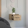 FONTOI Floating Nightstand, Wall-Mounted Single Drawer with Handle, Side Table, End Table, Beige, 13.2"*9.8"*13.8" - 2 of 4