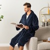 PAVILIA Mens Robe, Soft Bathrobe for Men, Fleece Warm Long Plush Microfiber Shawl Collar Pocket, Bath Shower Spa - 4 of 4