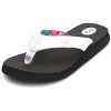 Floopi Women's Bella Yoga Mat Thong Flip Flop - 9, White - image 2 of 4