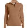 Lands' End Women's Cashmere Quarter Zip Sweater - 3 of 4