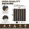 Gulches 30 PCS Interlocking Deck Tiles Striped Pattern, 12" x 12" Dark Brown Square Acacia Hardwood Outdoor Flooring for Patio, Bancony, Pool Side - 4 of 4