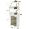 Corner Bar Cabinet with Glass Holder, Industrial Wine Cabinet with Adjustable Shelf, Liquor Cabinet Bar Cabinet, Corner Display Cabinet - 2 of 4