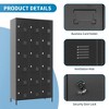 Munora - 72" 18-Door Metal Locker Storage Cabinet - Lockable for Office/School/Gym - Black - 4 of 4