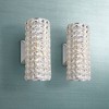 Vienna Full Spectrum Cesenna Modern Wall Light Sconces Set of 2 Chrome Hardwire 4 3/4" Fixture Crystal for Bedroom Bathroom Vanity Reading Living Room - 2 of 4