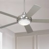 52" Casa Vieja Compass Modern Indoor Ceiling Fan with Dimmable LED Light Remote Control Brushed Nickel Silver for Living Room Kitchen House Bedroom - 2 of 4