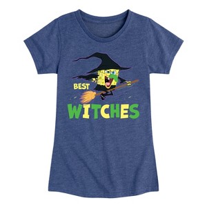 Girls' - SpongeBob SquarePants - Best Witches Fitted Short Sleeve Graphic T-Shirt - 1 of 4