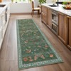 Washable Non-Slip Floral Print Rug - Soft, Stain-Resistant Indoor Carpet for Living Room, Dining Room, Nursery - Perfect for Christmas Decor! - 3 of 4