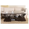 Katy Unique Geometric Open Shelves Coffee Table Espresso - HOMES: Inside + Out - image 3 of 4
