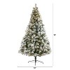 8ft. Flocked Pine Artificial Christmas Tree with 500 Clear Lights and 1172 Bendable Branches – Snow-Kissed Beauty - 2 of 4