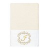 Linum Home Textiles 100% Turkish Cotton MONICA Gold Thread 3PC Embellished Towel Set - 3 of 4