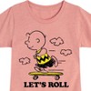 Girls' - Peanuts - Let's Roll Fitted Short Sleeve Graphic T-Shirt - 2 of 4