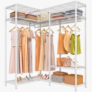 VIPEK L30 Corner Closet System L Shaped Garment Rack L Corner Clothes Rack Freestanding Wardrobe Closet Rack Heavy Duty Wire Clothing Rack - 1 of 4