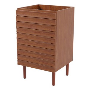 JONATHAN Y VAN1000 Aubert 20 in. W x 18 in. D x 33 in. H Thick Linear Slat Modern 2-Shelf Bath Vanity Cabinet Only (Sink Basin not Included) - 1 of 4