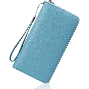 Clotth Womens RFID Blocking Wallet - Large Capacity PU Leather Zip Around Clutch with Detachable Wristlet, Easy to Use for Daily & Travel - 1 of 4