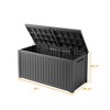 Wooakway 180 Gallon Waterproof All-Weather Storage Box Deck Box Indoor and Outdoor Use - 4 of 4