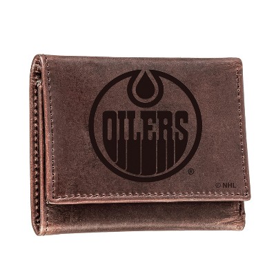 Evergreen Edmonton Oilers Crazy Horse Collection Tri-Fold Wallet
