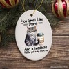 You Smell Like Drama Quirky Cat Ornament, Cute and Funny Christmas Gift| OrnamentallyYou - 4 of 4