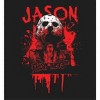 Friday The 13th Blood Splatter Jason Mask Crew Neck Long Sleeve Unisex Adult Tee - 2 of 2