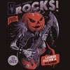 Men's Design By Humans Rock Pumpkin By EduEly T-Shirt - 2 of 4