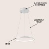 JONATHAN Y Brice Modern Contemporary Metal Round Dimmable Integrated LED Pendant - 4 of 4