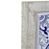 Raz Imports 9.75" Blue and White Floral Tile Wall Decor - 4 of 4