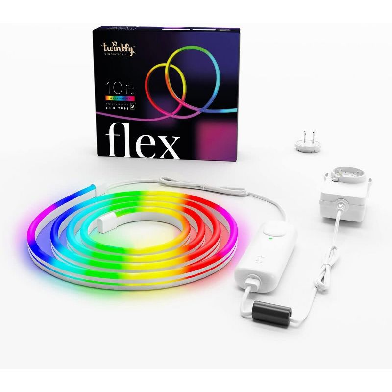 Twinkly Flex  App-Controlled Flexible Light Tube with RGB (16 Million Colors) LEDs. 10 feet. White Wire. Indoor Smart Home Decoration Light, 3 of 11