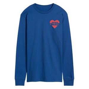 Men's - Star Wars - Valentine Heart Logo Long Sleeve Graphic T-Shirt - 1 of 4